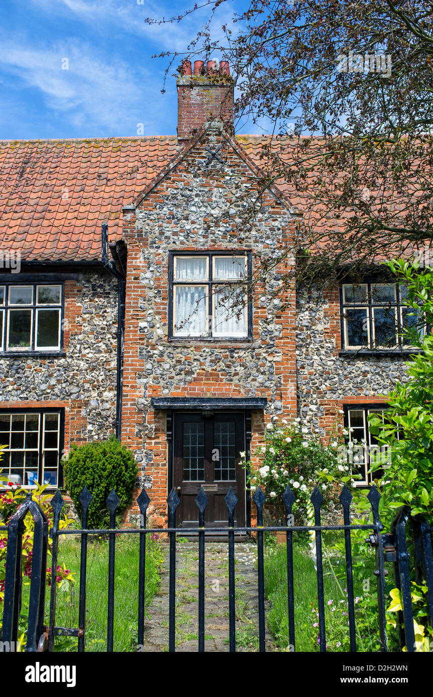 Traditional Brick and Flint Country House at Potter Heigham Norfolk UK Stock Photo