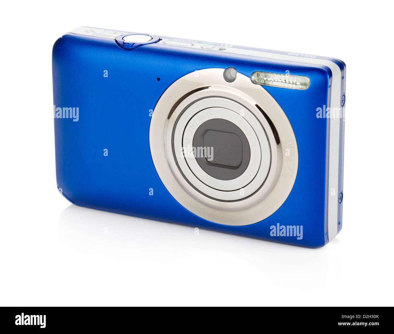 Blue compact camera. Isolated on white background Stock Photo Alamy