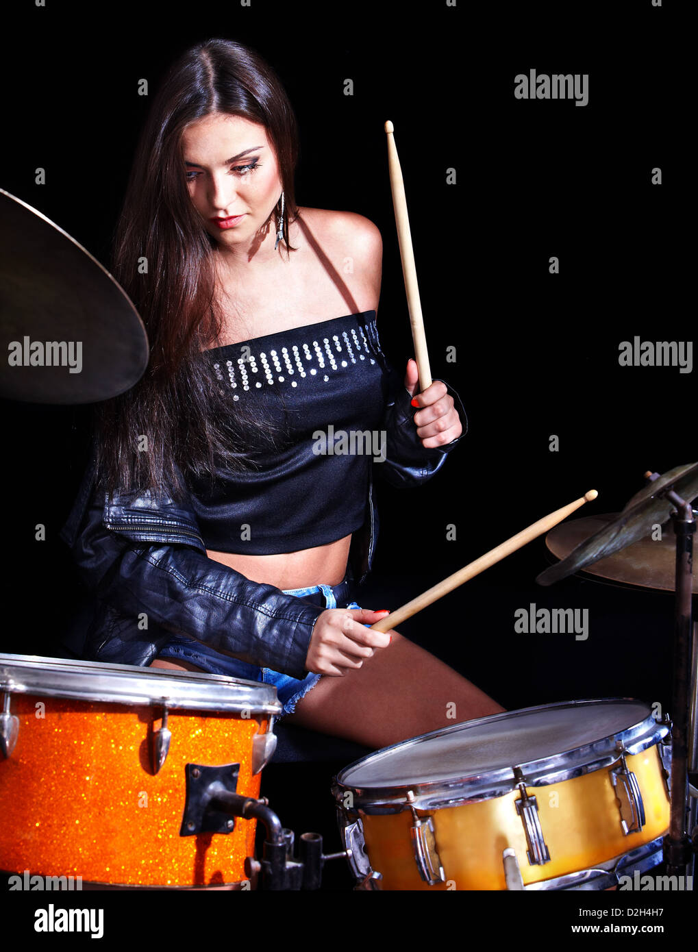 Woman playing cymbals hires stock photography and images Alamy