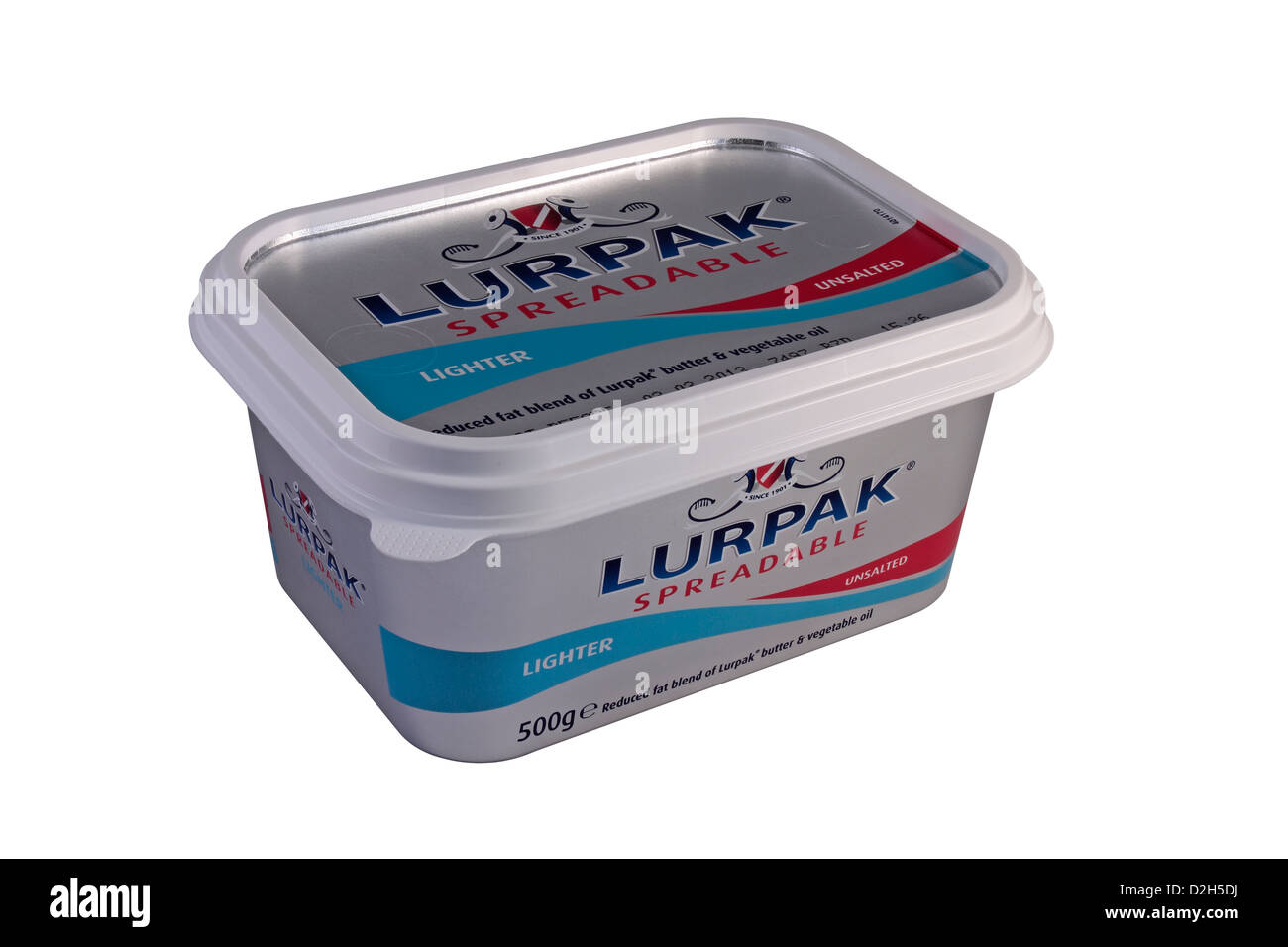500g Tub of Lurpak Lighter Butter isolated on white background Stock Photo