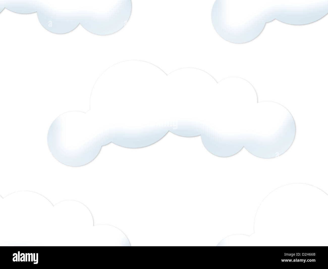 light cloud as seamless background on white Stock Photo