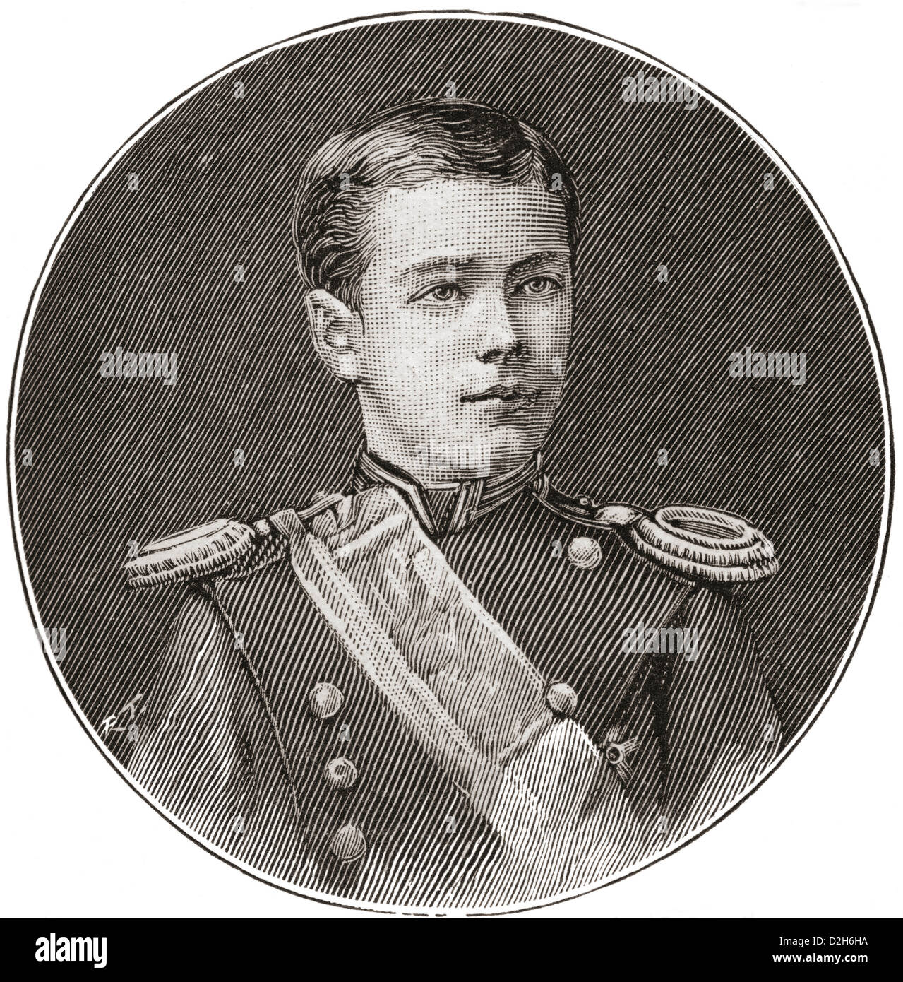Nicholas II, 1868 – 1918. Seen here aged 14. Last Emperor of Russia, Grand Duke of Finland, and titular King of Poland. Stock Photo