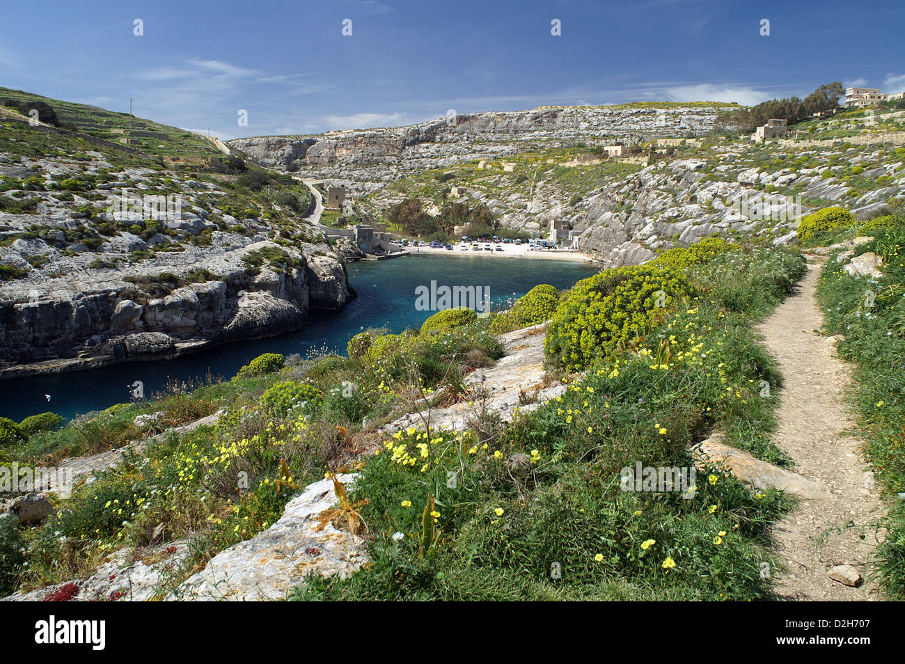 Gozo, Mgarr IX-Xini Bay near Mgarr. Stock Photo