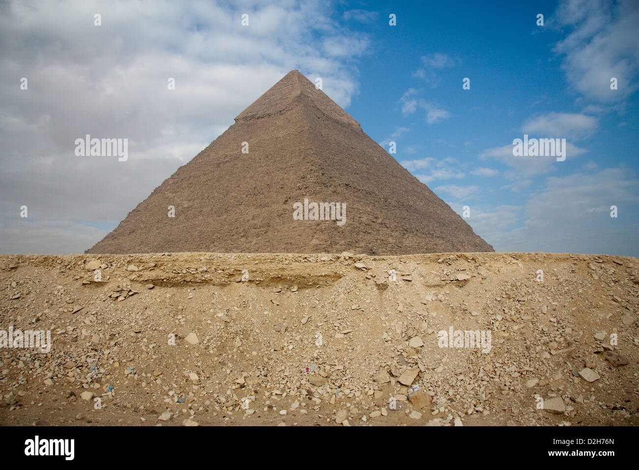 Cairo, Egypt, Khafre's Pyramid at Giza Stock Photo