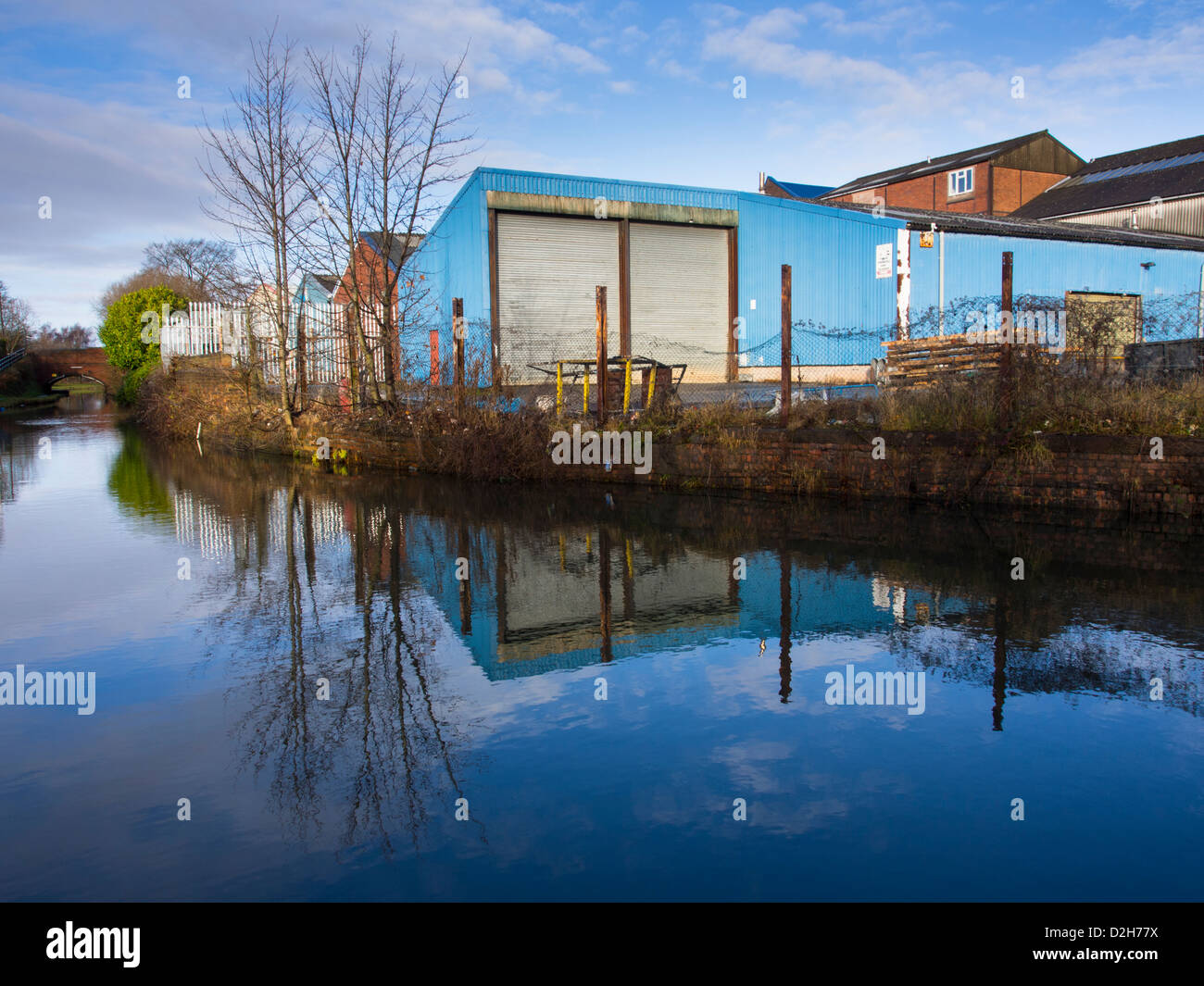 England, West Midlands, Stourbridge Canal. Industrial unit located on