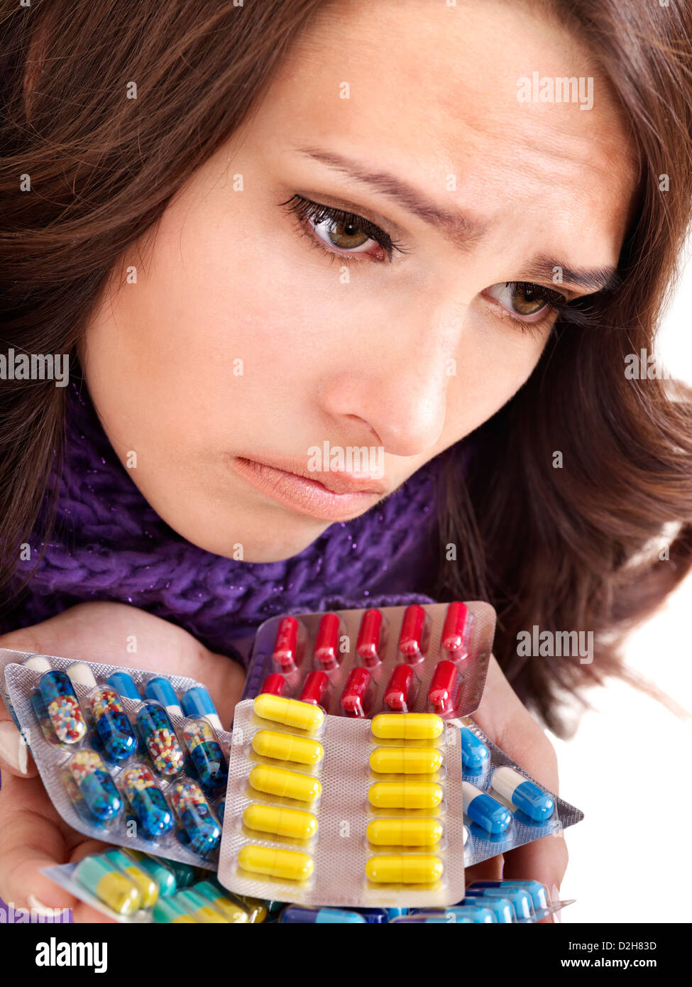 Woman with remedy Stock Photo - Alamy