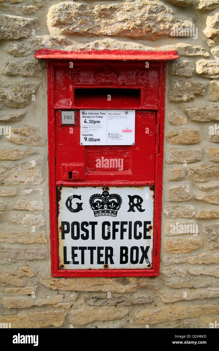 V Letter box.Southrop Gloucestershire England UK Stock Photo Alamy