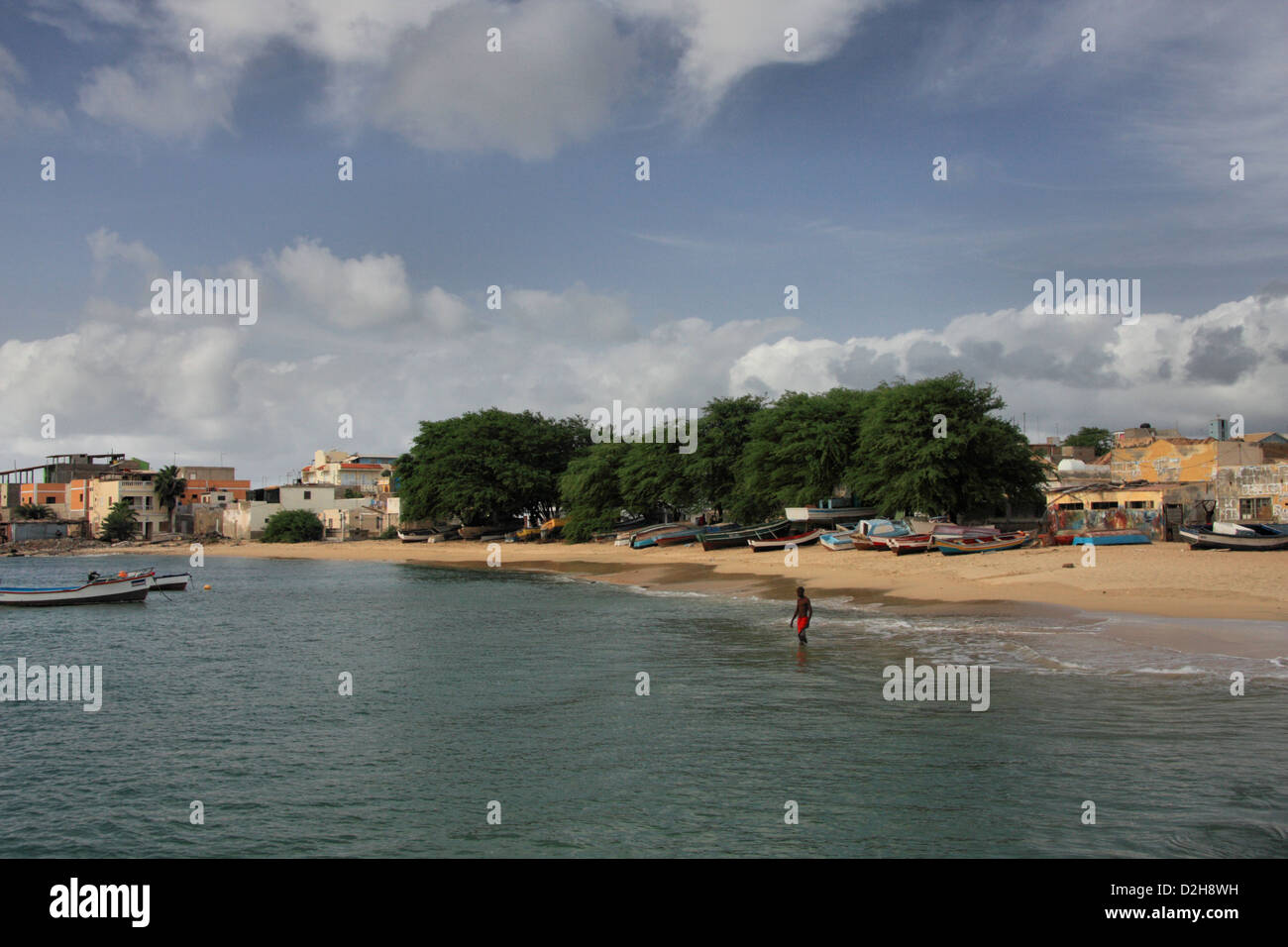 Beach at Sal Rei on the island of Boa Vista, Cape Verde Stock Photo
