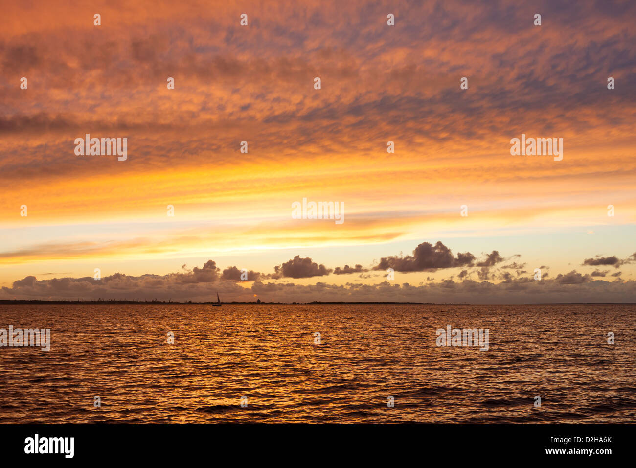 Silhouette Of Tallinn With Fire Sea Sunset Stock Photo 53241627