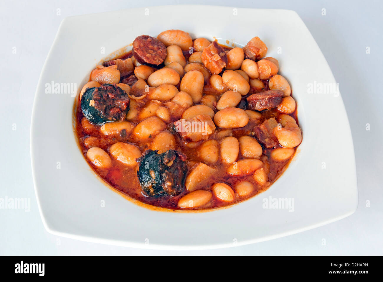 Traditional spanish bean stew native from Asturias Region. Fabada