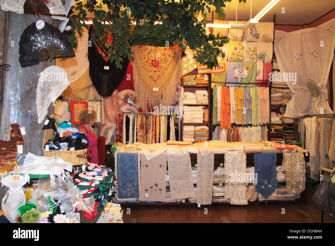 Tablecloth shop in the Tourist House of La Orotava Tenerife