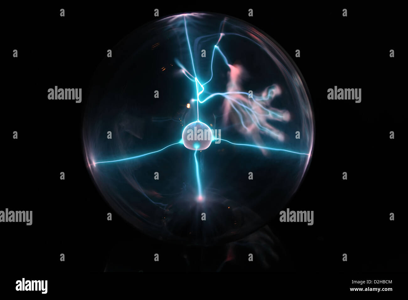 Berlin, Germany, hand on a plasma ball Stock Photo Alamy