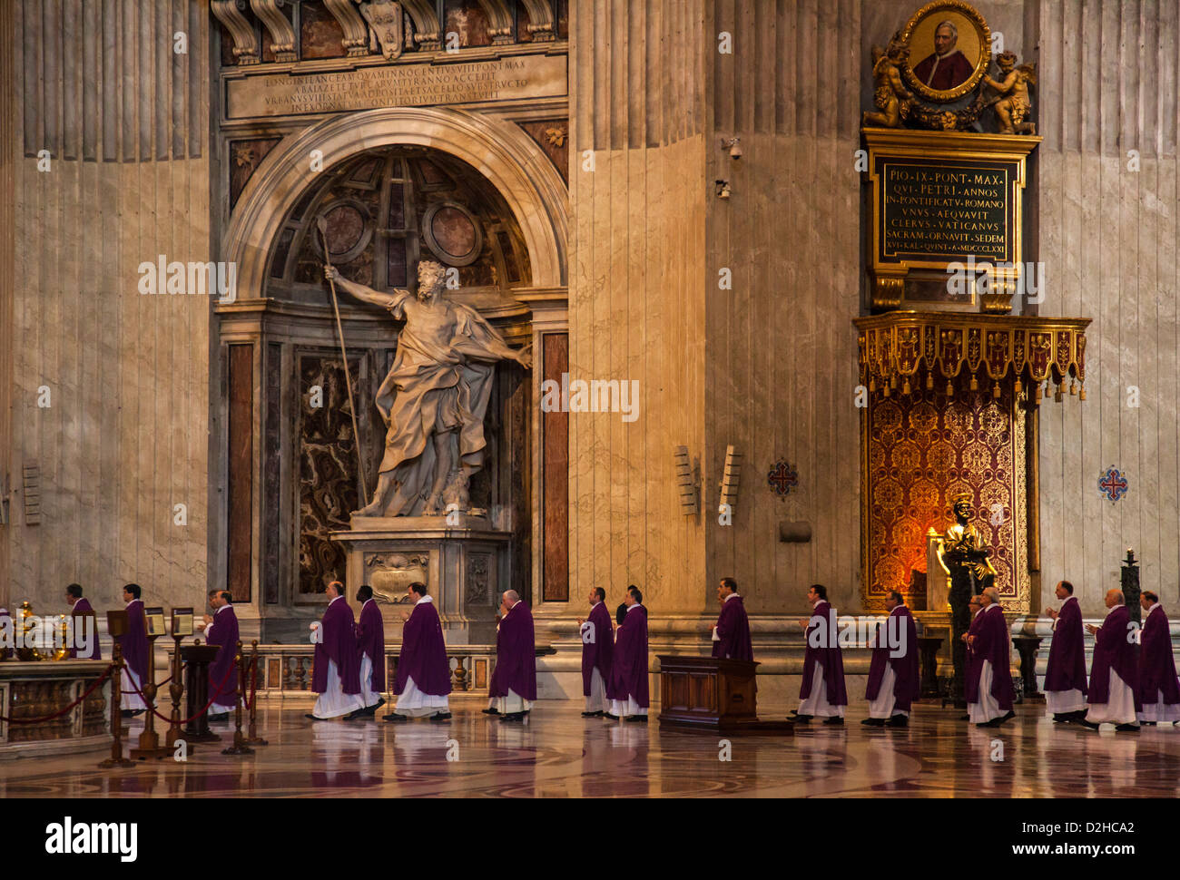 Sunday mass at St Peters, the Vatican City, Rome Stock Photo