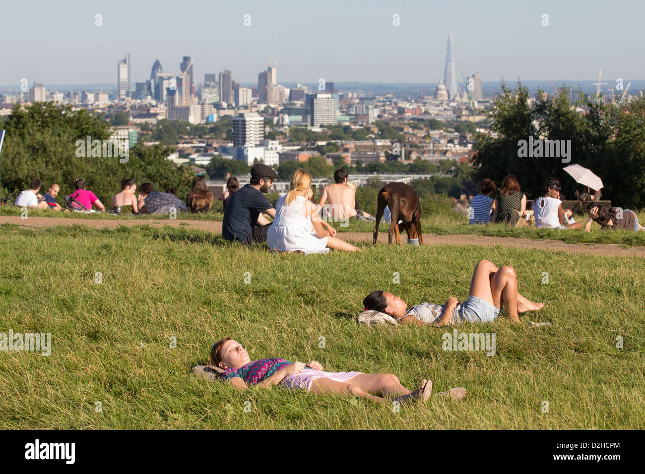 Parliament Hill - Hampstead Heath - Camden - London Stock Photo