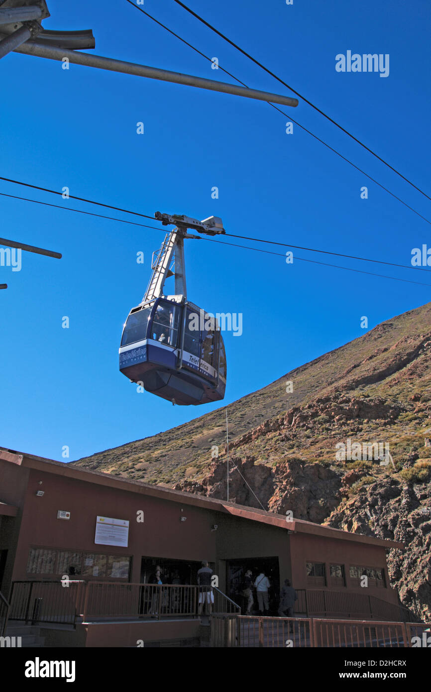 Cable car in Teide park (Tenerife) Spain Stock Photo Alamy