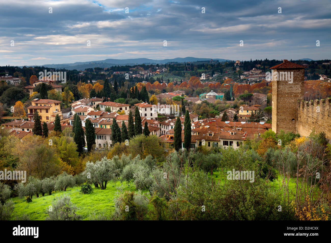 View of Florence from the Boboli gardens Stock Photo