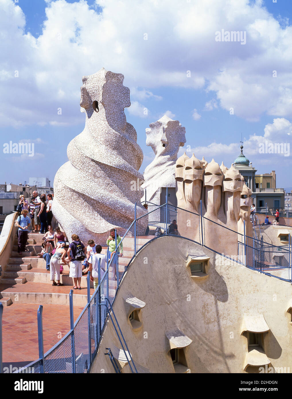 Rooftop at Casa Milà (La Pedrera), Passeig de Gràcia, Eixample District, Barcelona, Province of