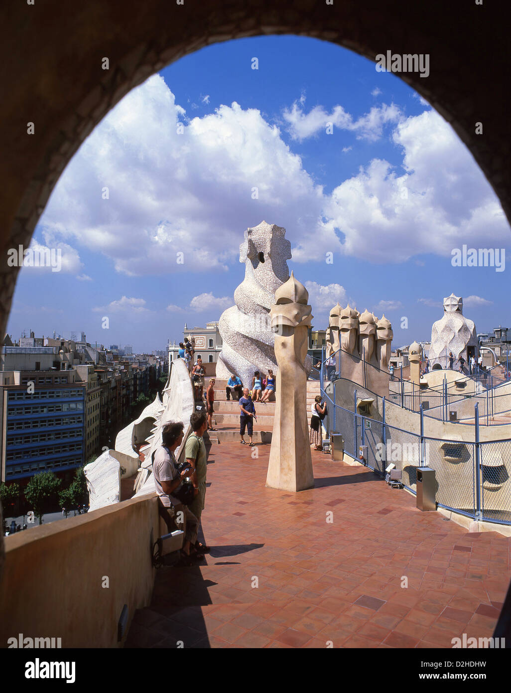 Rooftop at Casa Milà (La Pedrera), Passeig de Gràcia, Eixample District, Barcelona, Province of