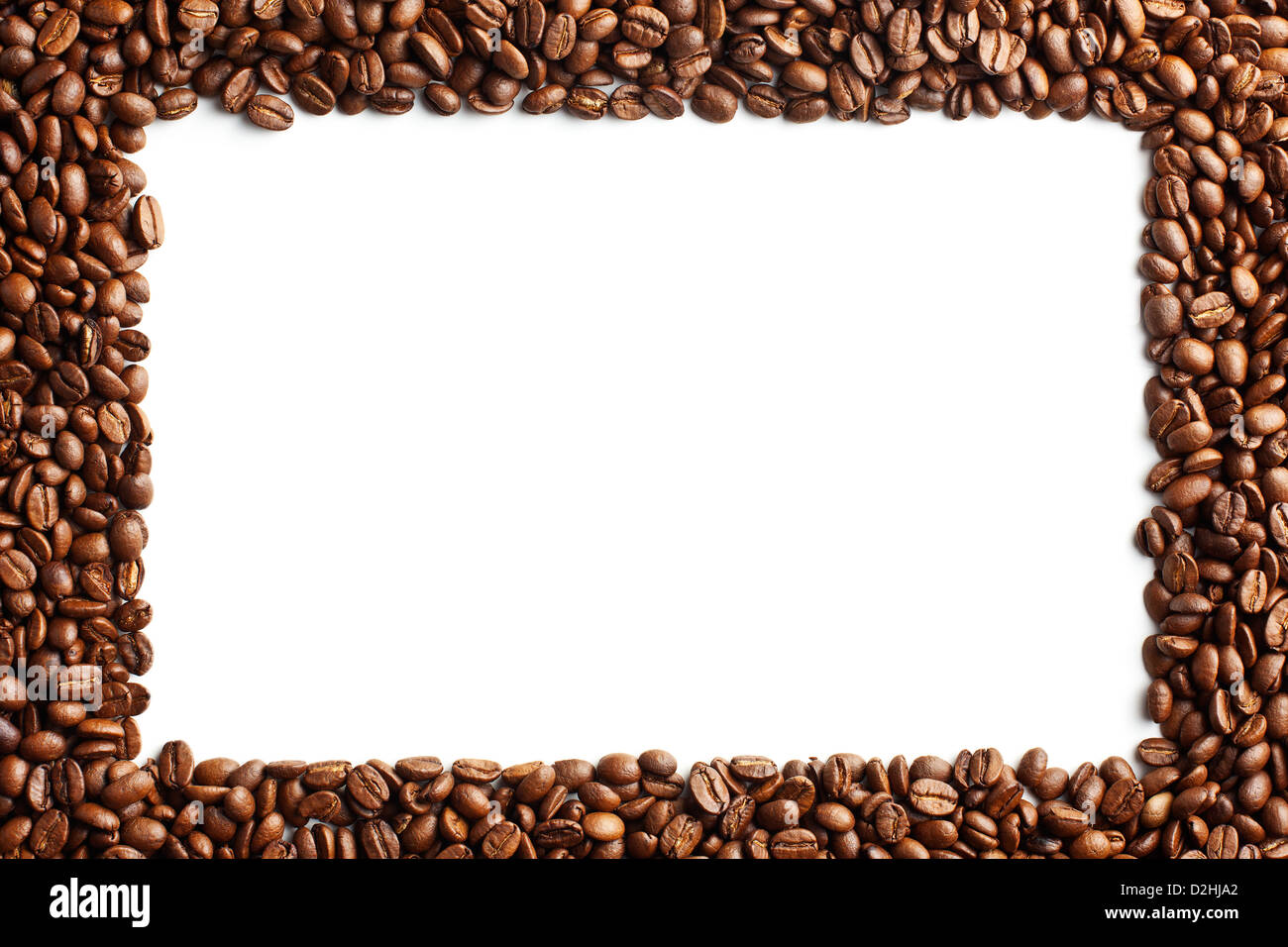 coffee beans pattern with white space Stock Photo