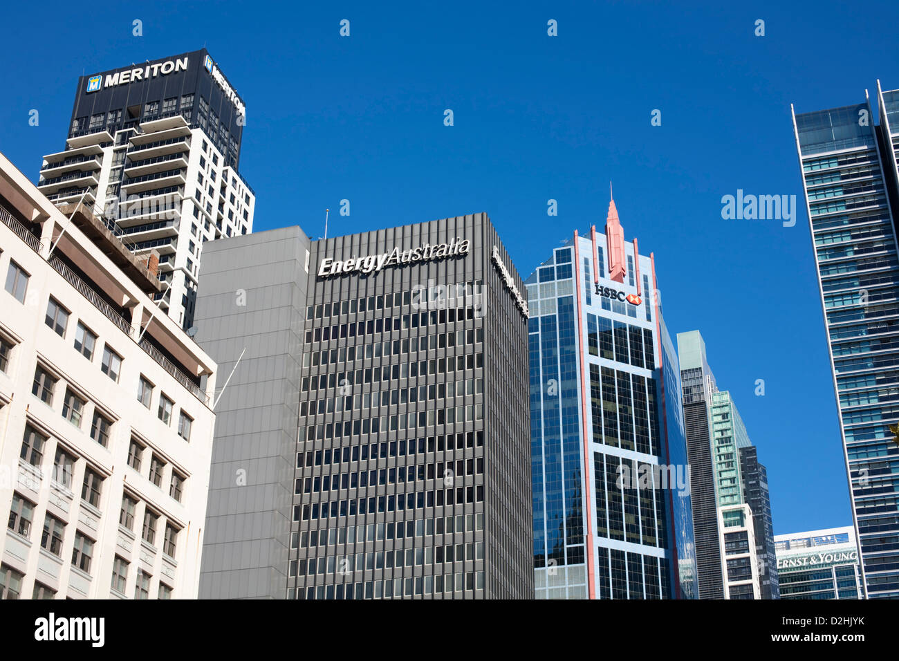 Commerical Office Buildings on George Street Sydney CBD Australia Stock Photo