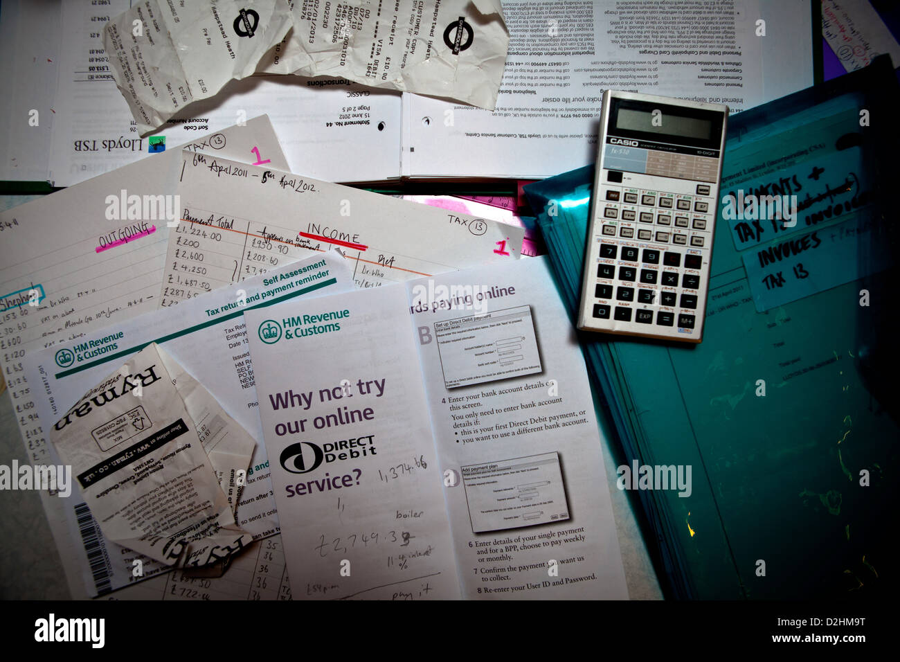 Tax return and personal finance Stock Photo