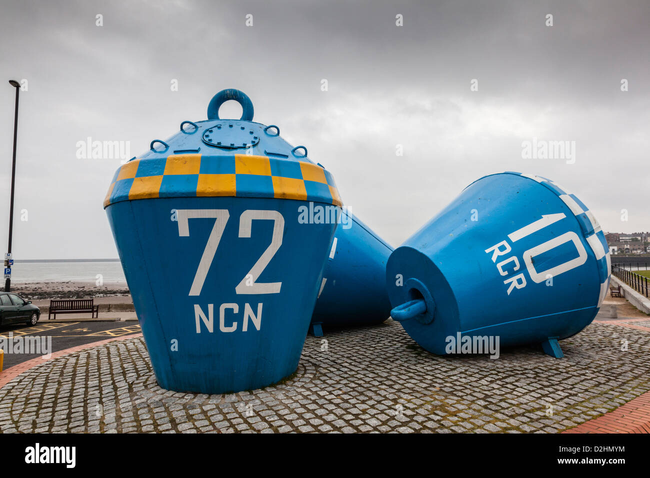 Large mooring buoy on the River Tyne Between North Shields and