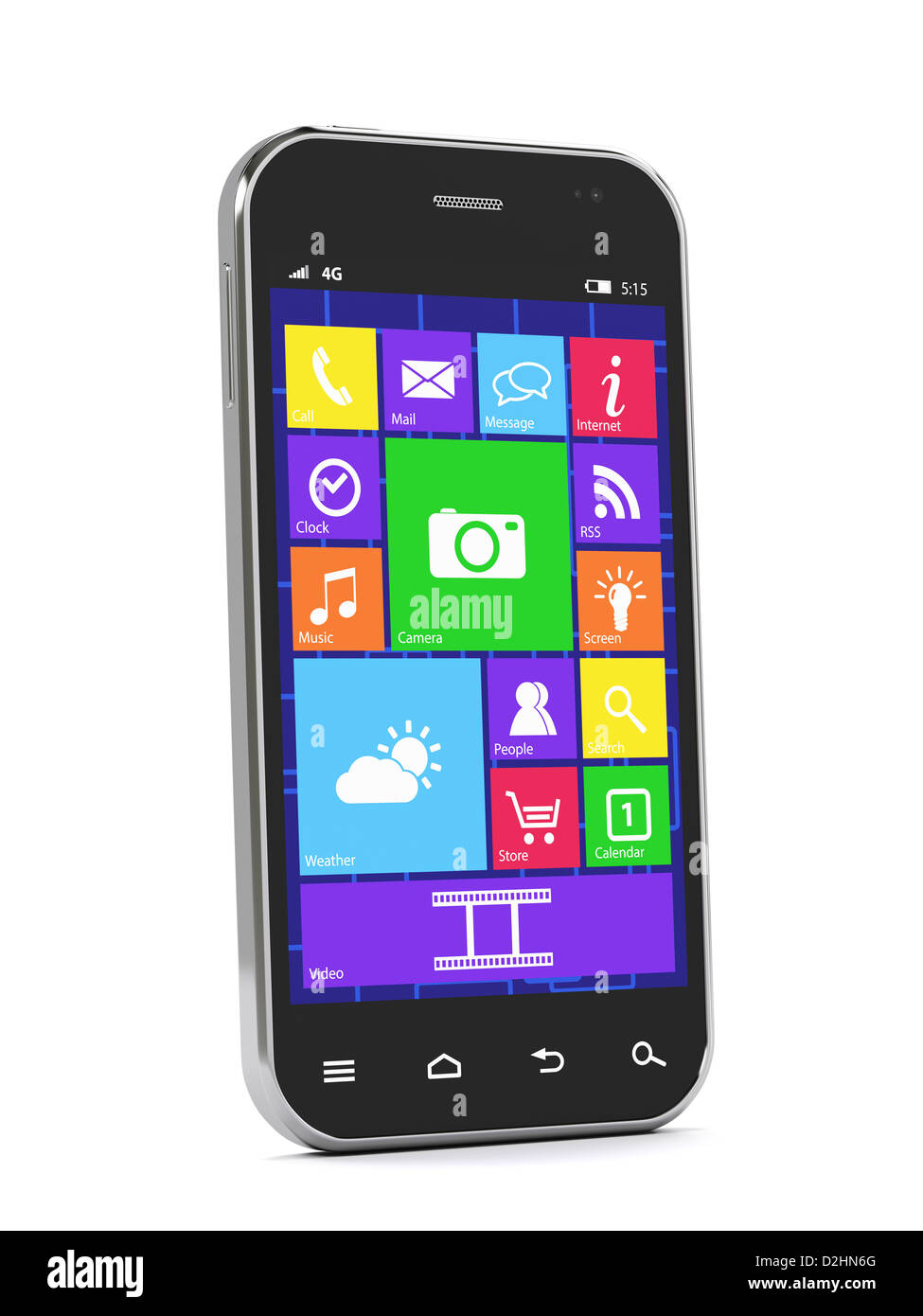 3d illustration of smartphone isolated on white background Stock Photo ...