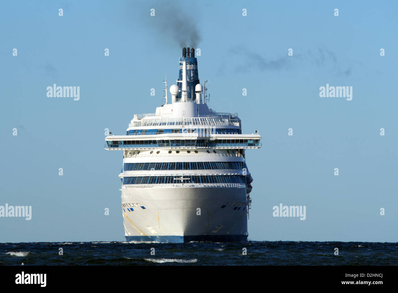 Passenger ferry on a background of the blue sky Stock Photo