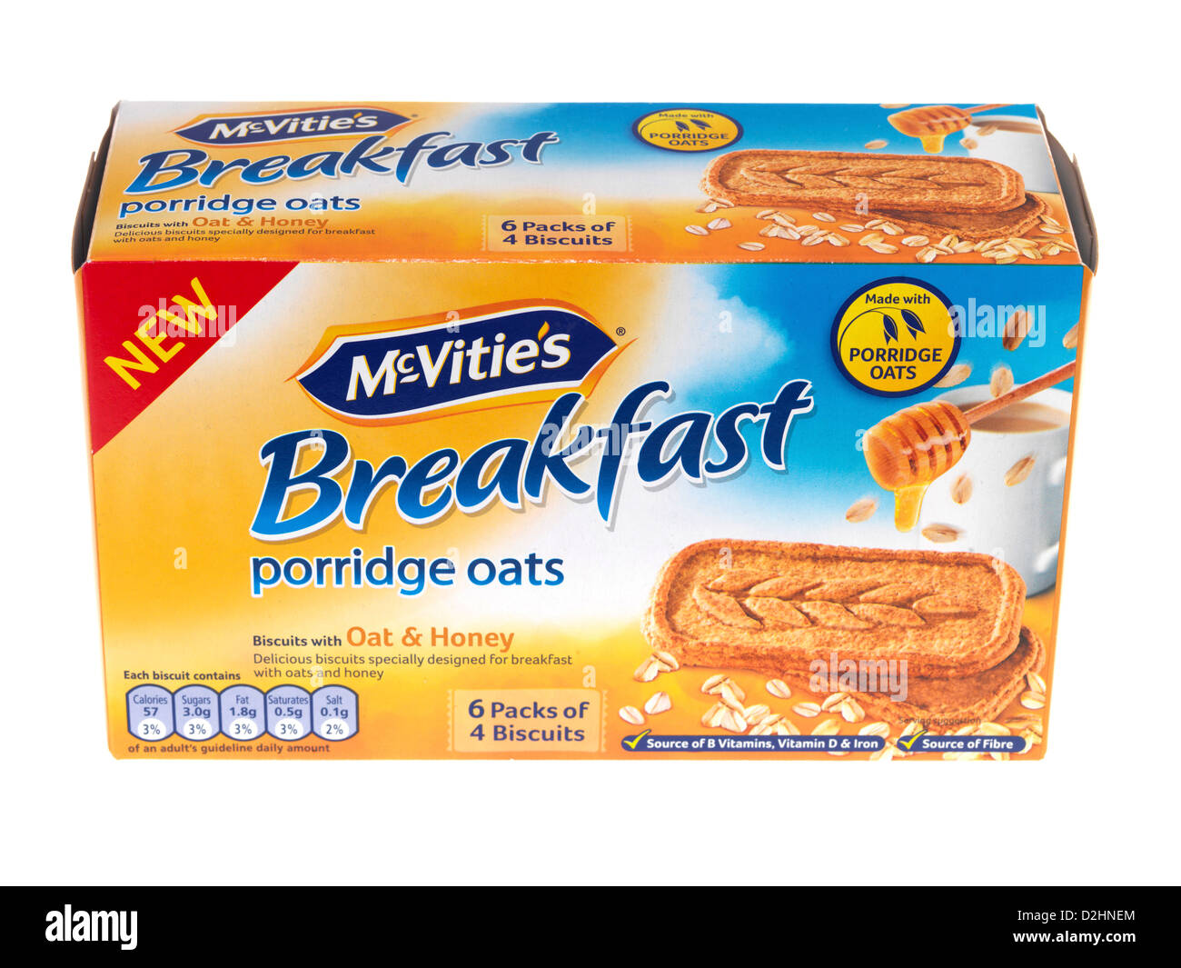 Porridge Oats Breakfast Bar Stock Photo