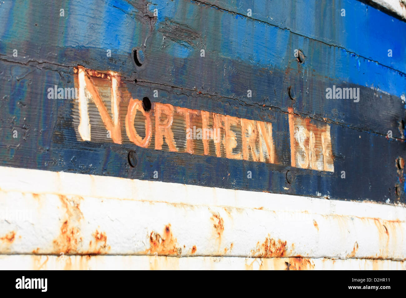 Decaying trawler, Orkney isles Stock Photo