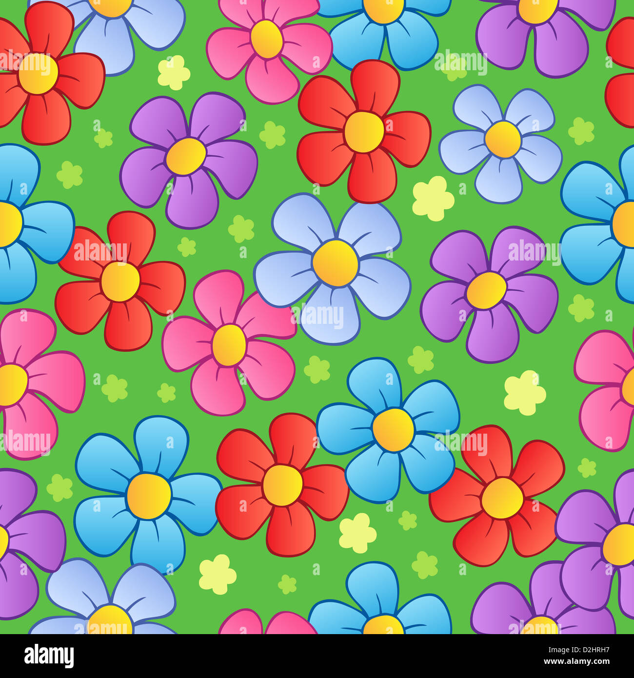 Flowery seamless background 1 - picture illustration Stock Photo - Alamy