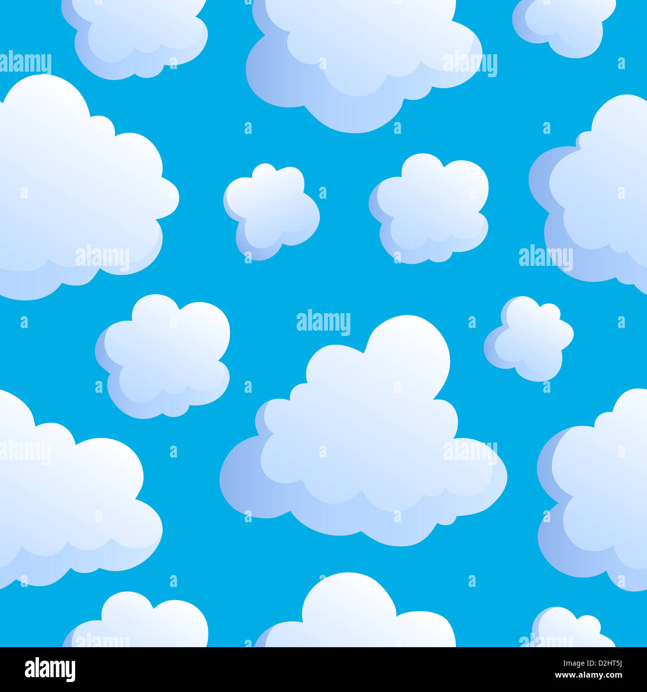 Seamless background with clouds 2 - picture illustration Stock Photo ...