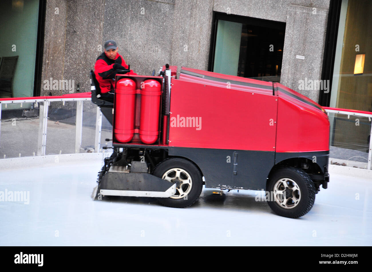 Rockefeller Center ice skating rink Stock Photo