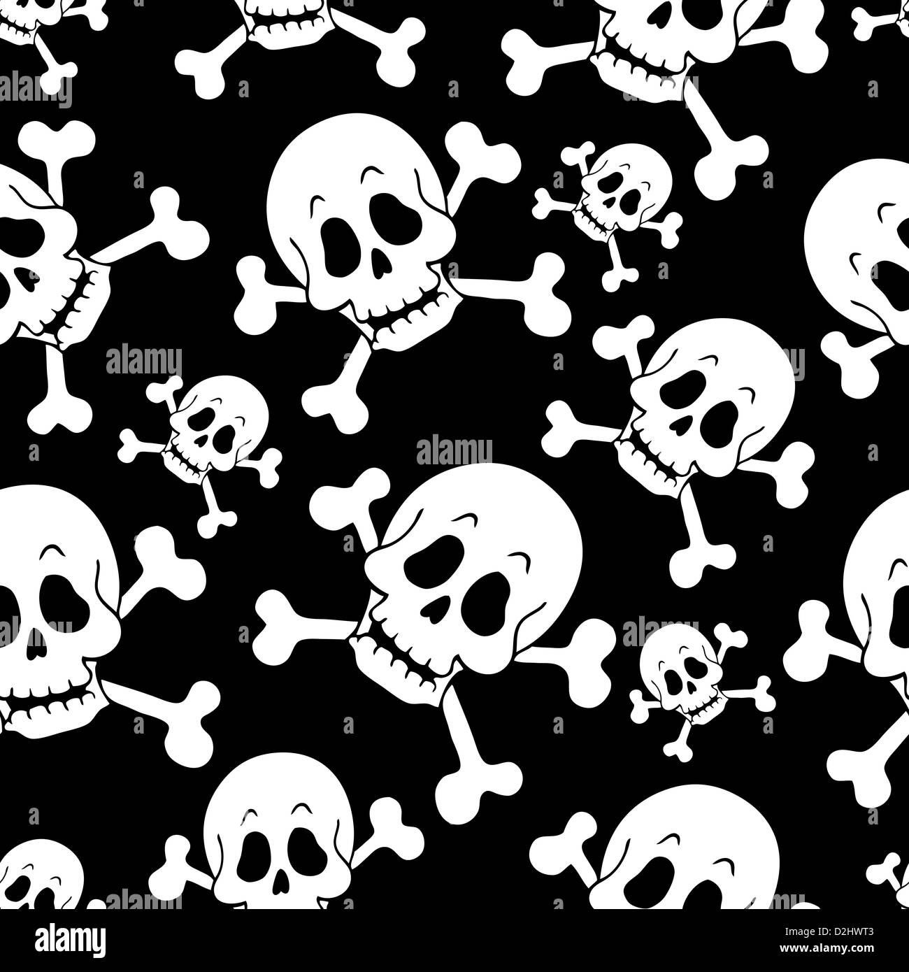 Seamless pirate theme background 1 - picture illustration Stock Photo ...