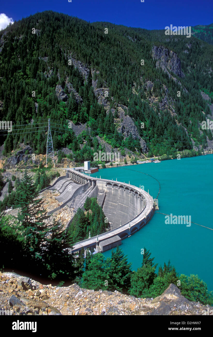 Diablo Dam, Diablo Lake, Ross Lake National Recreation Area, Cascade