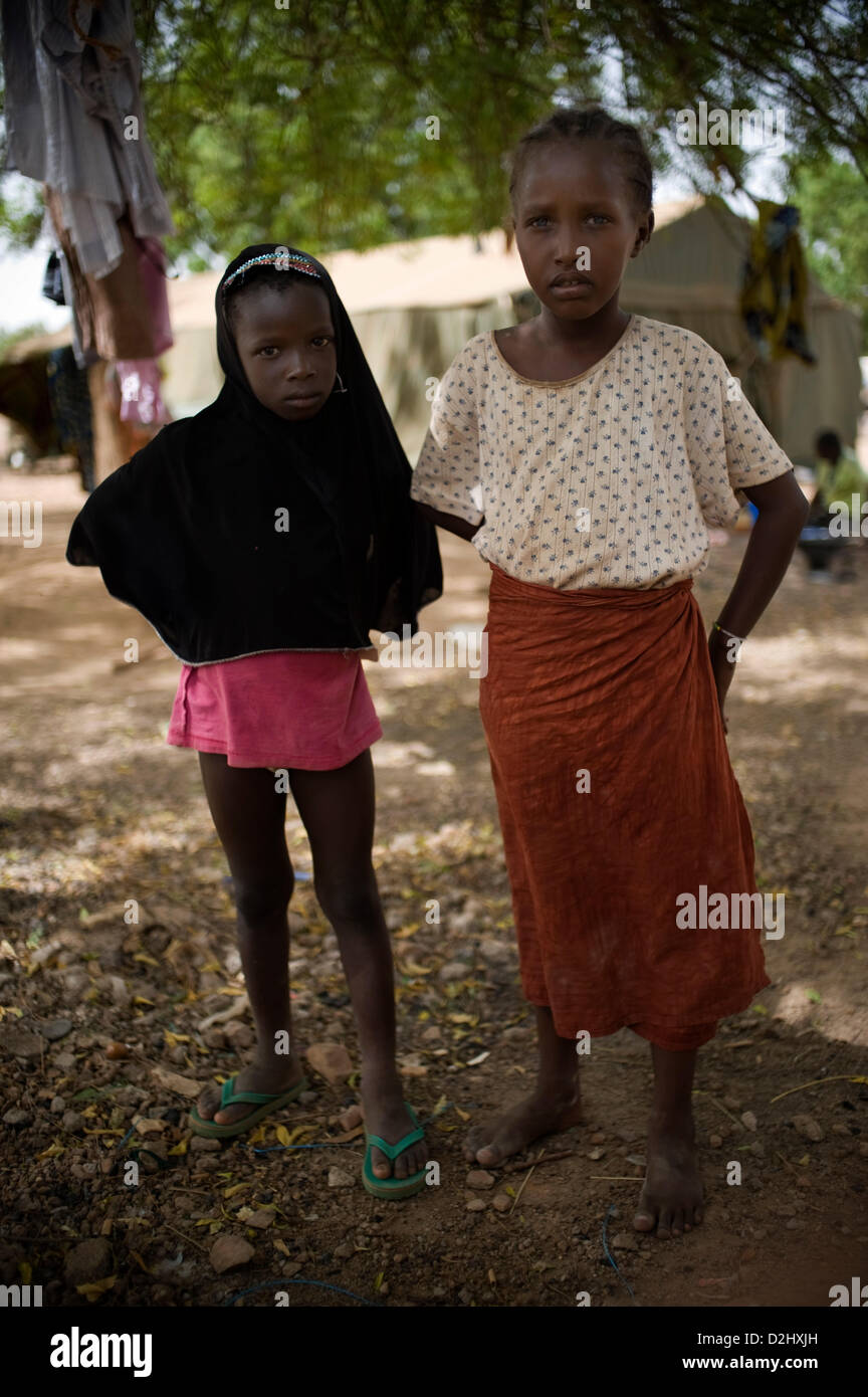 Refugees from the northern part of Mali in a camp in Burkina Faso in