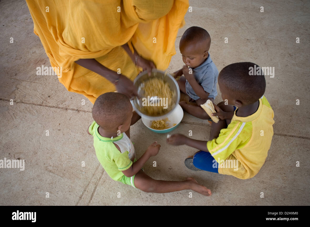 Refugees from the northern part of Mali in a camp in Burkina Faso in June 2012 Stock Photo