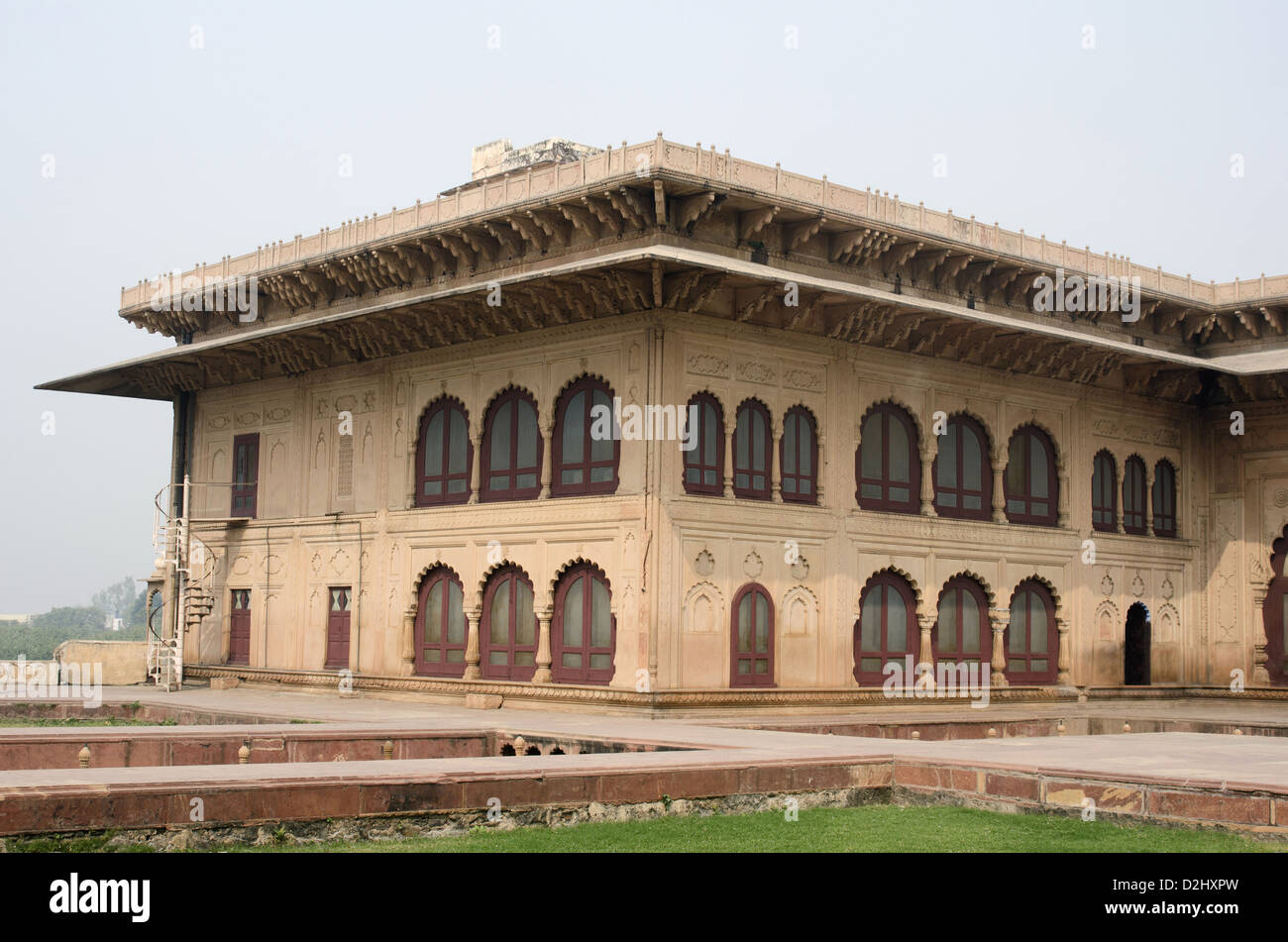 Partial view of Jal Mahal, Deeg palace complex, Bharatpur, Rajasthan, India Stock Photo