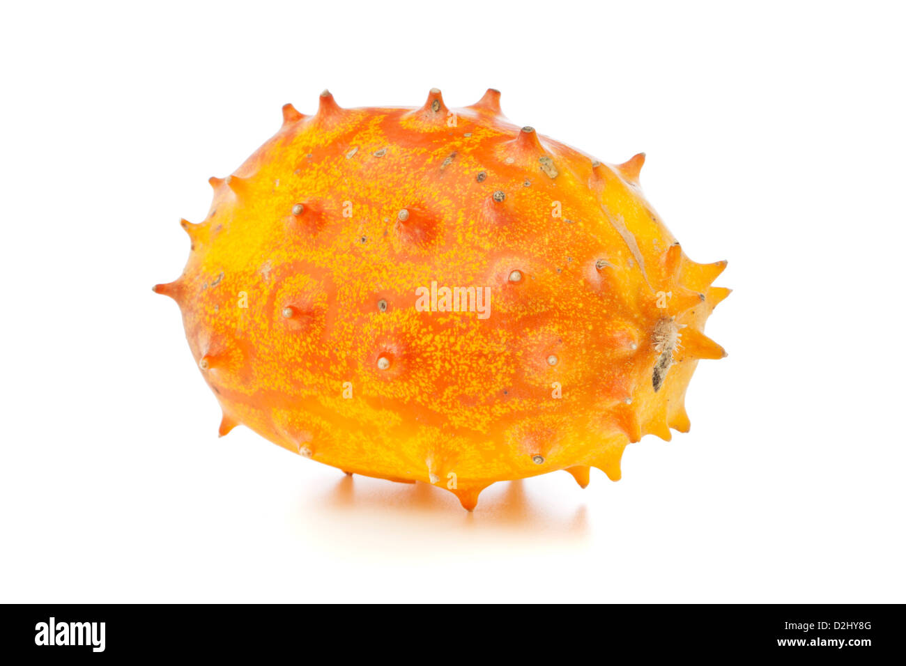 Kiwano fruit, also called African Horned melon or Horned Cucumber, isolated on white background Stock Photo