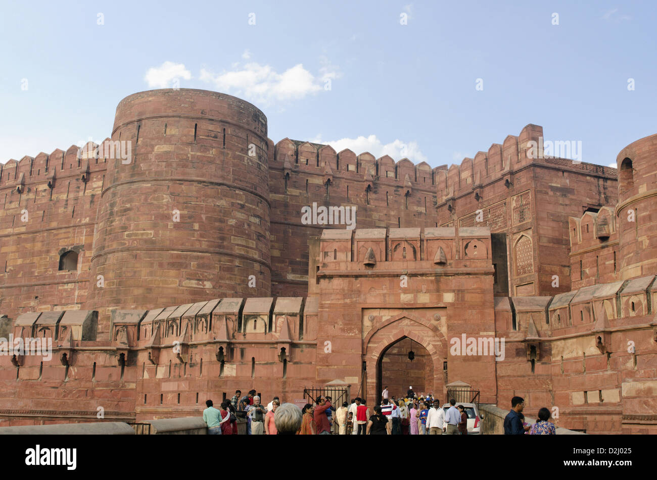 Amar Singh Gate,  southern gateway originally known ‘Akbar Darwaja’ Red Fort, Agra, Uttar Pradesh, India Stock Photo