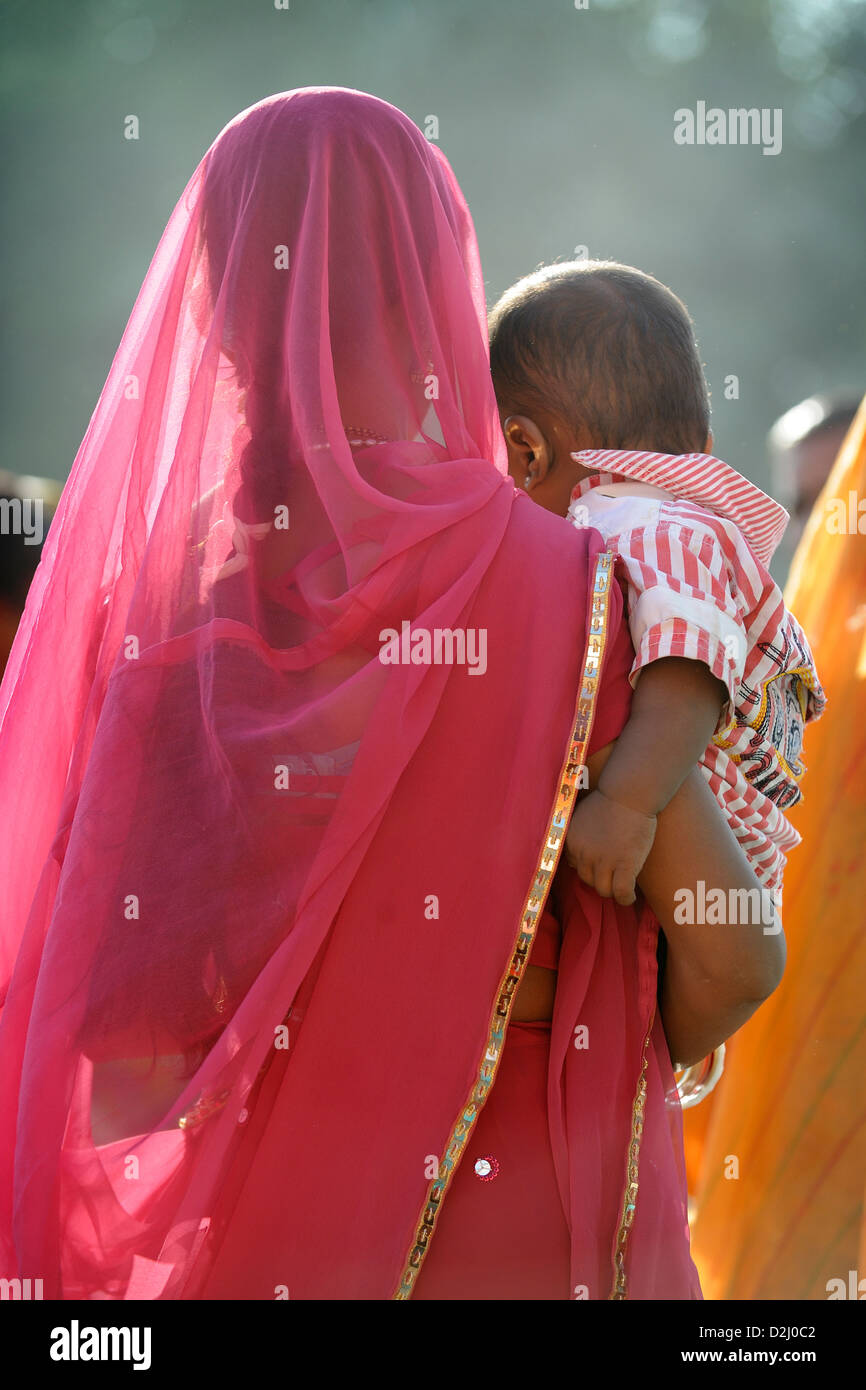 Indian Woman Carrying Baby High Resolution Stock Photography and Images ...