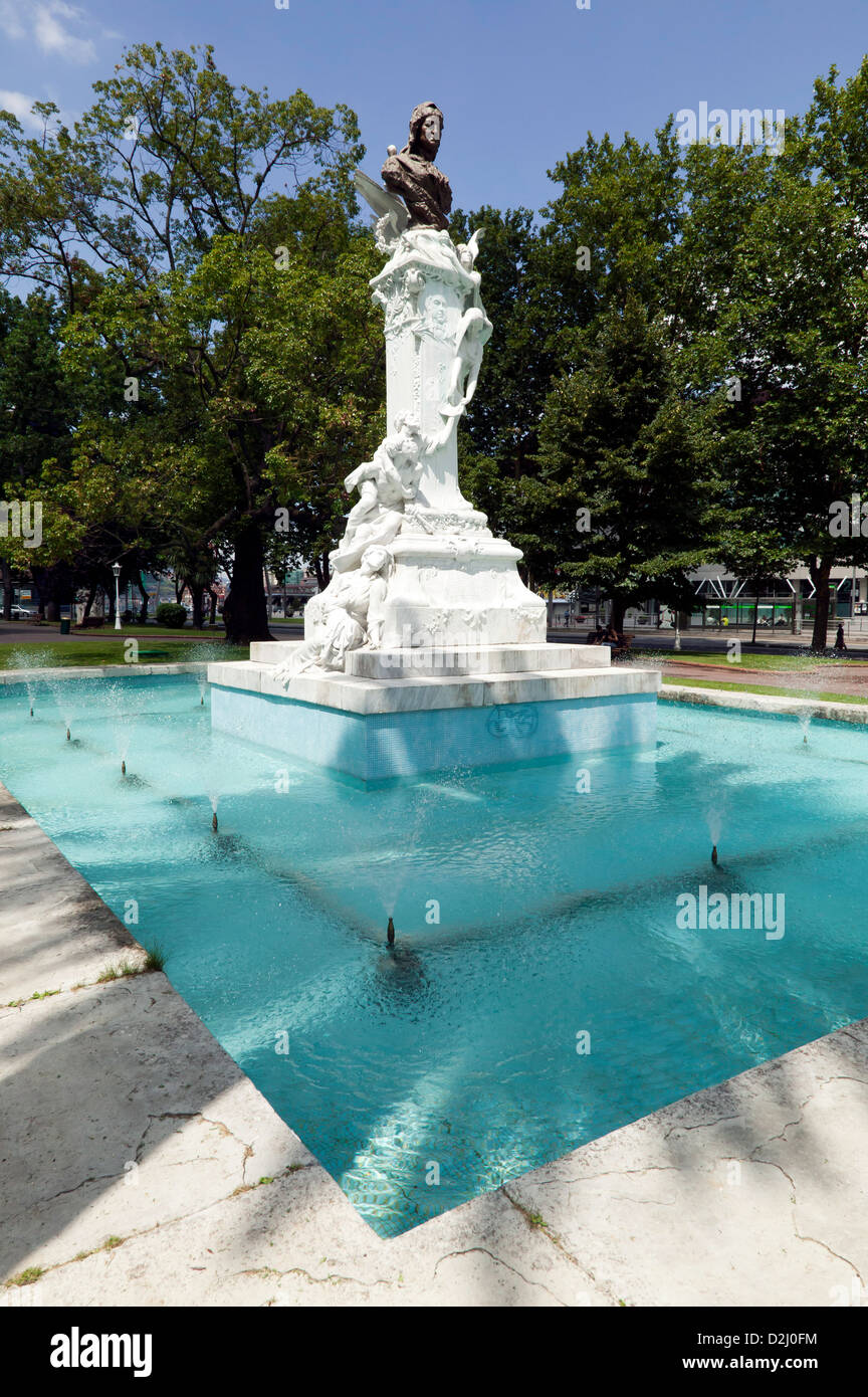 Monumental fountain in the Doña Casilda Iturrizar park designed by Aureliano Valle. Stock Photo