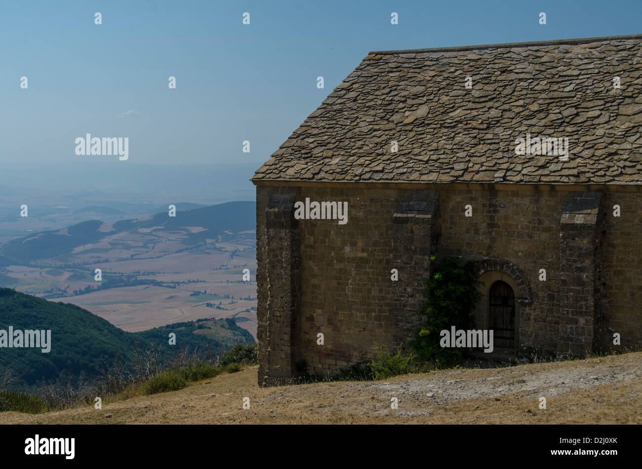 San Miguel chapel. Izagaondoa valley, Navarre, Spain Stock Photo