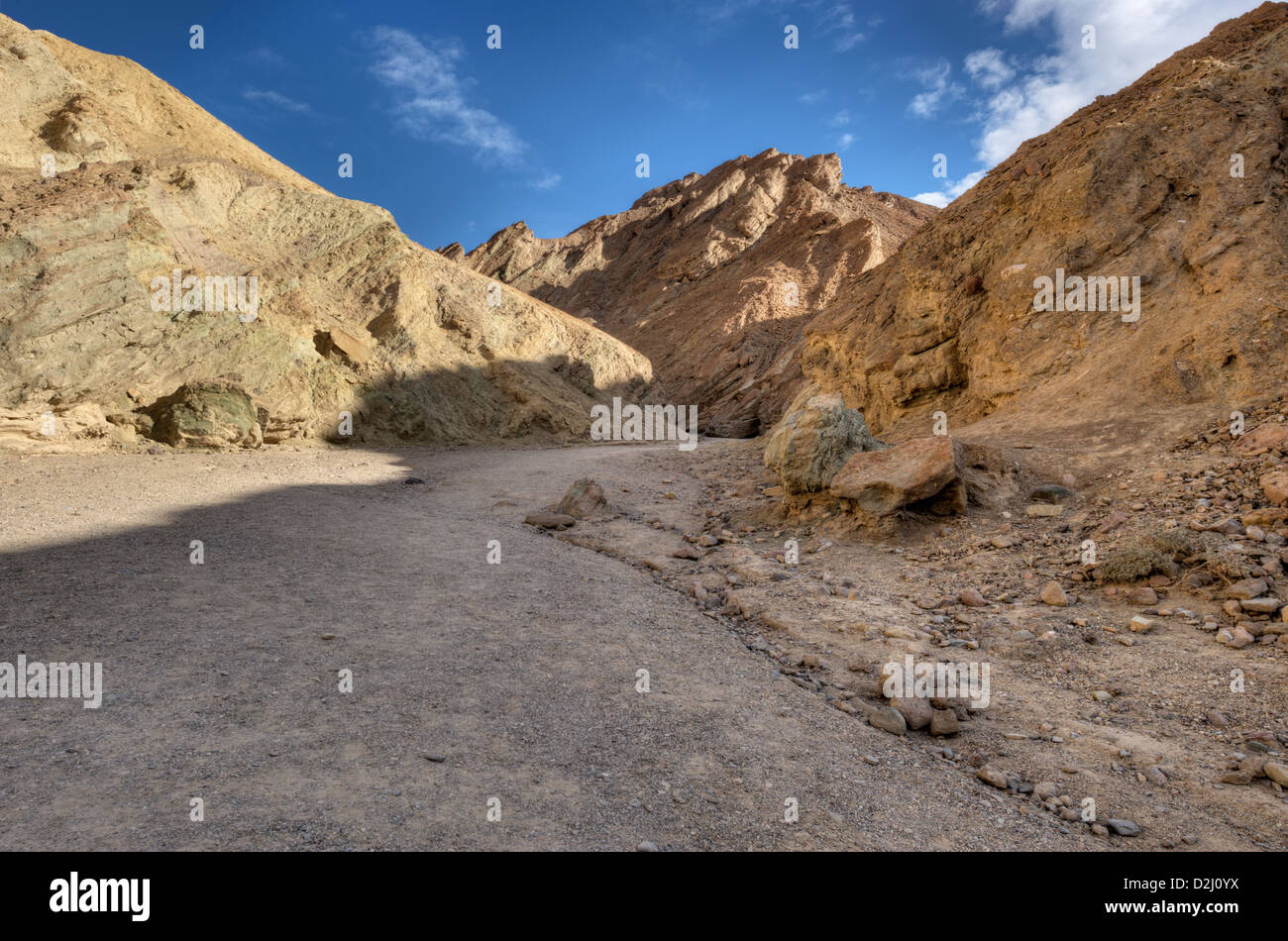 In Golden Canyon, Death Valley National Park, California Stock Photo