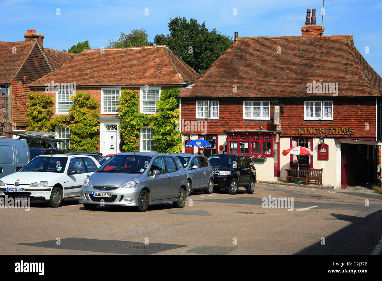 Main Square, Duck Street, Elham, Kent, United Kingdom set in the North Downs Stock Photo