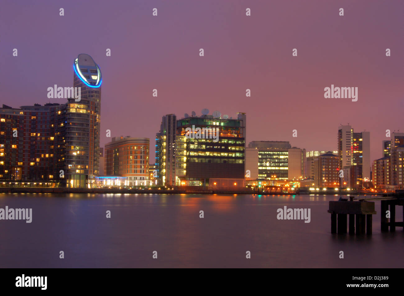 Docklands apartments from Greenwich in London, England Stock Photo Alamy