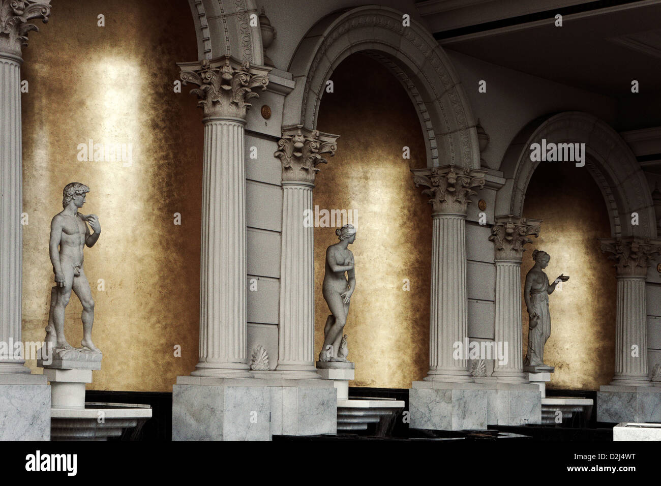 Statues at Caesar's Palace Stock Photo