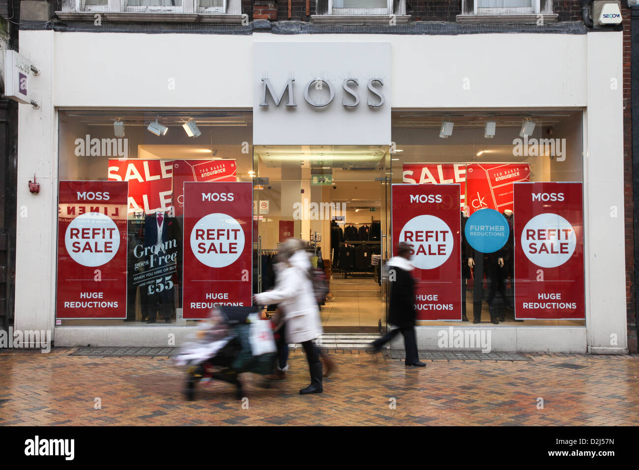 A Moss store on High Street, Bromley Stock Photo