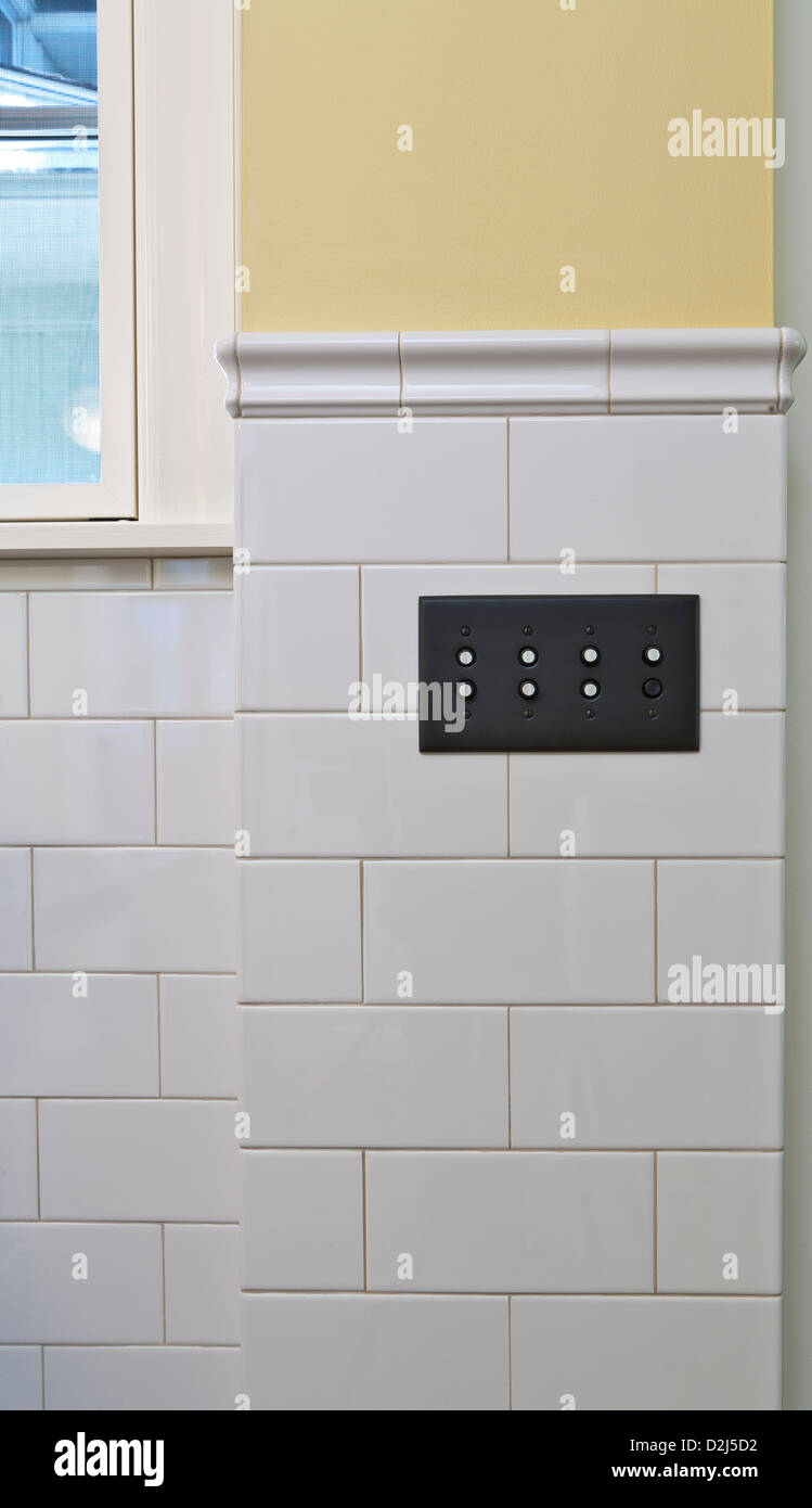 Switches In Bathroom Stock Photo Alamy