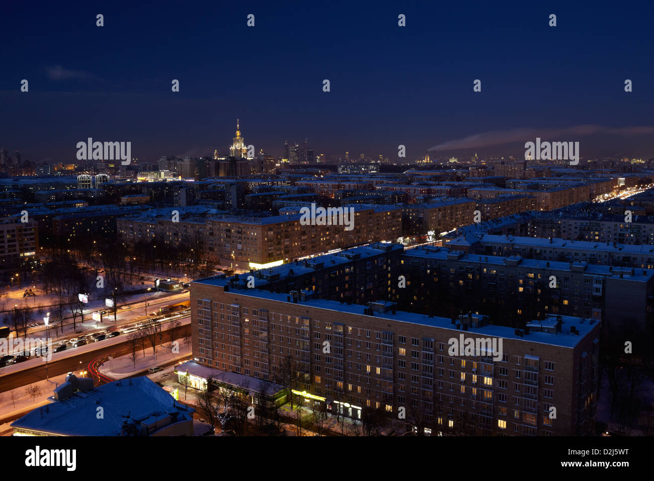 Night Moscow. Stock Photo